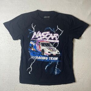 NASCAR‎ Racing Team Graphic T Shirt Black Lightning Race Car Men's Large